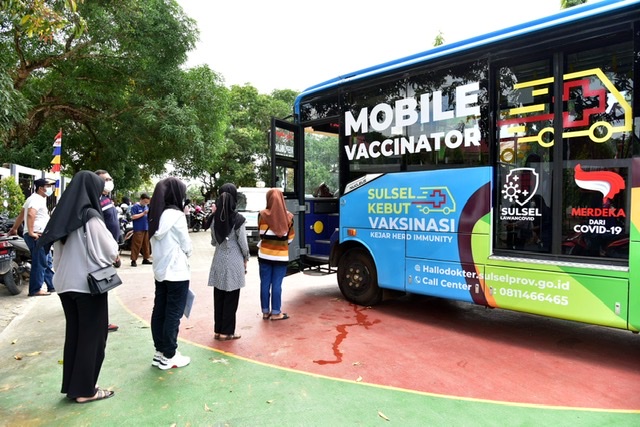 53 Ribu Pelajar di Sulsel Telah Divaksin, Hadirnya Mobile Vaccinator Mudahkan Mendapatkan 
